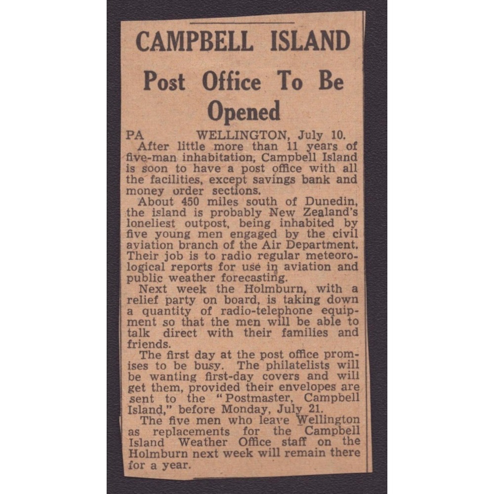 1952 Campbell Island NZ Postal Cover King George VI Stamps Letter - Picture 5 of 5